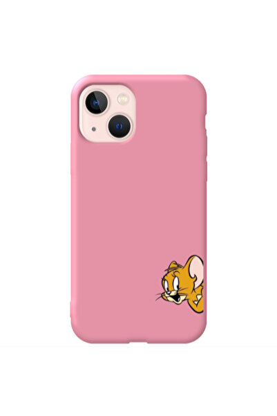 Other Apple iPhone 13 Jerry 2 Pink Colored Silicone TPU Θήκη
