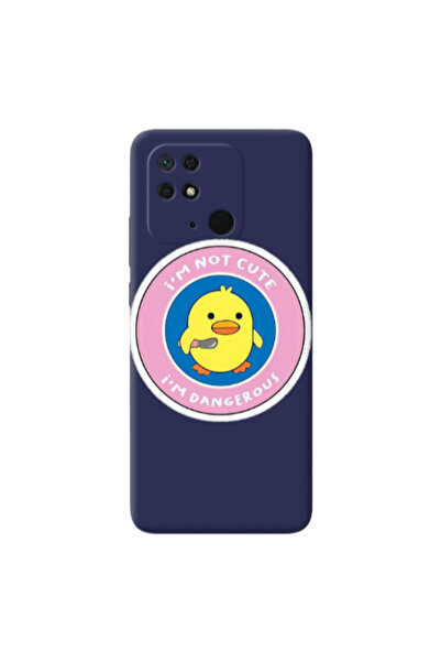 Other Xiaomi Redmi 10C I m dangerus Dark blue Colored Silicone TPU Θήκη
