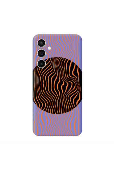Other Samsung S24 FE Trapezoidal lines Purple Colored Silicone TPU Θήκη