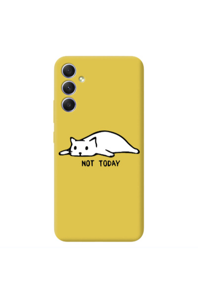 Other Samsung A34 Not Today Yellow Colored Silicone TPU Θήκη