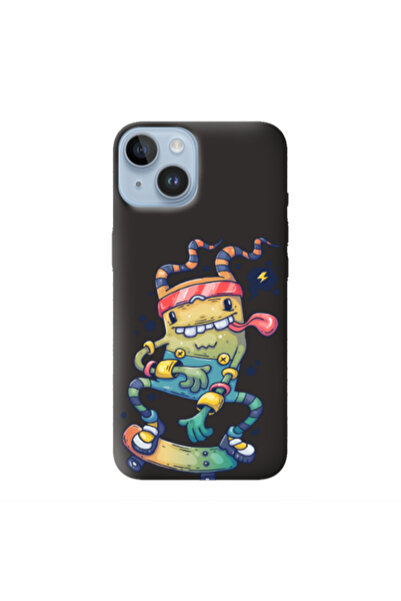 Other Apple iPhone 14 Dangerous task Black Colored Silicone TPU Θήκη