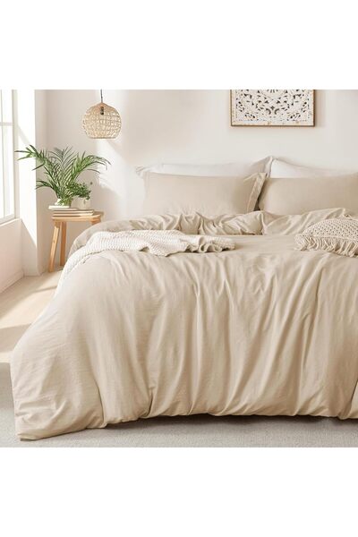 Generic MUSA MUSA® 3-Piece Duvet Cover Set | 100% Cotton Bedding Set with 1 D...