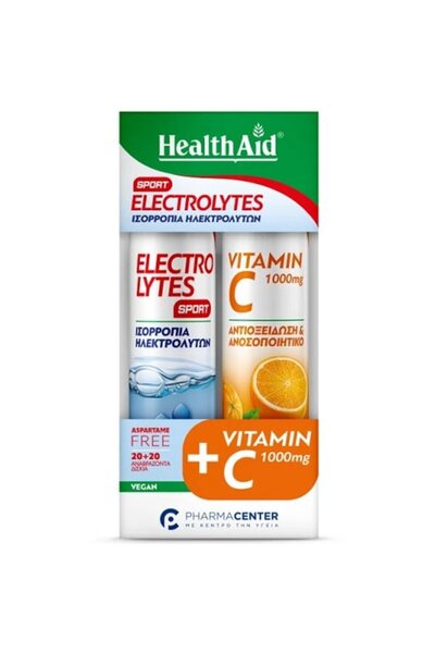 Healthaid HEALTH AID Προσφορά Ηλεκτρολύτες Αθλητών 20 δισκία και Βιταμίνη C 1...