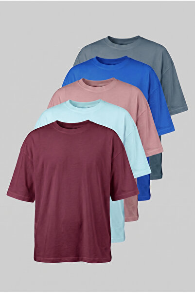 Respire Men's Basic Oversize T-Shirt Set of 5