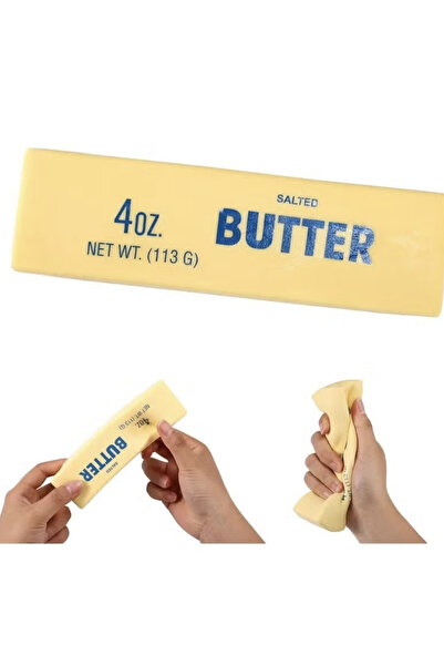TOYPOPOR Butter Squishy Slow Rising Stress Relief Toy, 4oz Realistic Salted B...