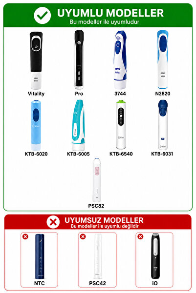 Ozsport Diş Fırçası Yedek Başlığı - OralB | Braun Uyumlu - Elektrikli Diş Fırçası Yedek Başlıkları - 4'lü Paket