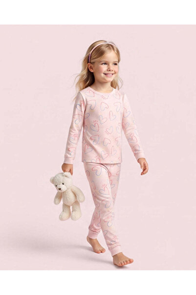 REDTAG Girls Pink Floral Print Pajama Set