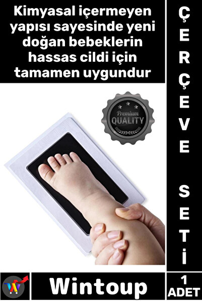 Wintoup #Çerçeve Yeni Doğan Hediyelik Mürekkepsiz Güvenli Hatıra Bebek El Aya...