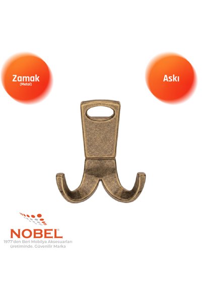 Nobel Seylan Askı, Metal Vestiyer Askısı, 111 Gr, Dolap ve Duvar Askılığı, An...