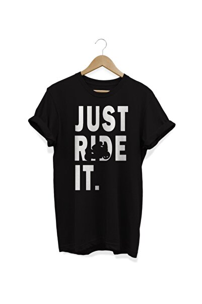 ZOKAWEAR Just Ride It Printed Black T-Shirt