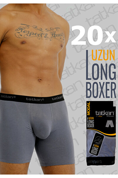 TATKAN BODYWEAR Tatkan - 20'li Uzun (LONG) Penye Modal Boxershort