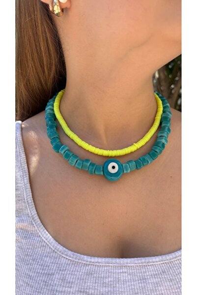elamindunyasi Glass Bodrum Bead Necklace Set