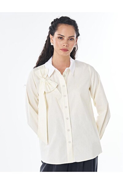 KYR Bow Detailed Cotton Tunic Yellow