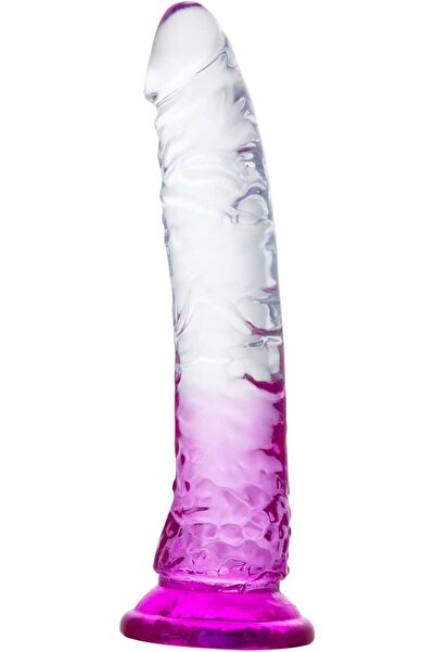 Sensvia Şeffaf Jel Dildo 21 cm – Vakum Tabanlı Esnek Realistik Anal ve Vajinal Kullanıma Uygun Tasarım