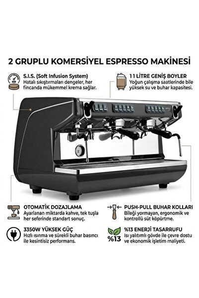 Simonelli APPİA LİFE 2 GRUPLU TAM OTOMATİK ESPRESSO MAKİNASI