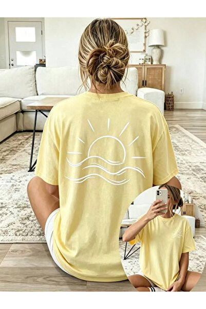 DASH WEAR Unisex Men/Women Lines of Summer Custom Printed Oversize Cotton Cre...