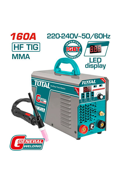 TOTAL ماكينة لحام انفرتر 160A TIG/MMA TIG1601 توتال