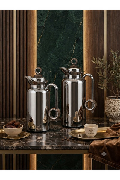 saif Tramis Lofin Chrome Wood Steel Outside Glass Inside Set