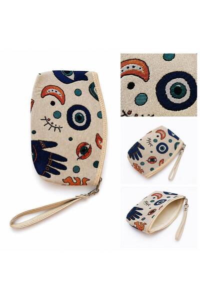 Mervişim Aksesuar Ethnic Patterned Women's Handbag-Zippered Duck Fabric Speci...