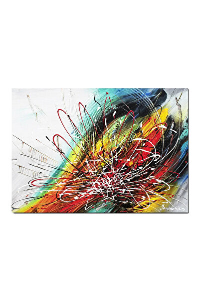 artnova Ръчно рисувана абстрактна картина, Вортекс, 70x50см, маслени бои върх...
