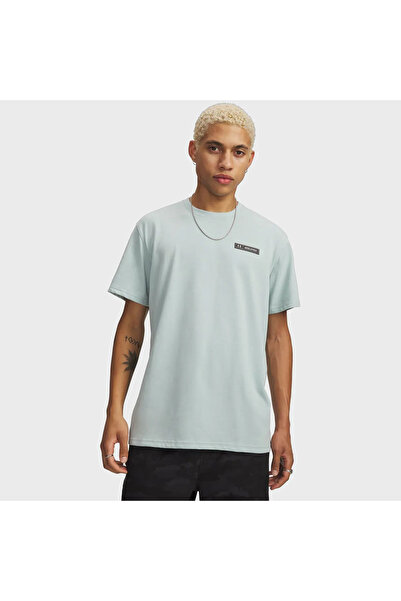 Under Armour Ανδρικό μπλουζάκι με γιακά πόλο σε μπλε χρώμα, με σήμα Heavyweig...