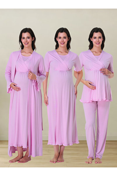 by İGP Maternity Pajamas and Nightgown Set, 4-Piece Maternity Set