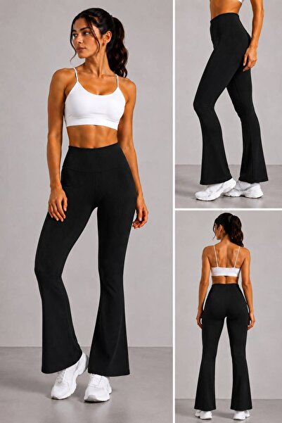 VERA LİFE Women's Spanish-Style Flawed High-Waist Leggings