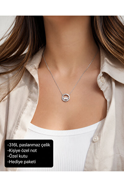 HER ŞEY NOTA www.herseynota.com 316L Stainless Steel Minimal Women's Necklace...