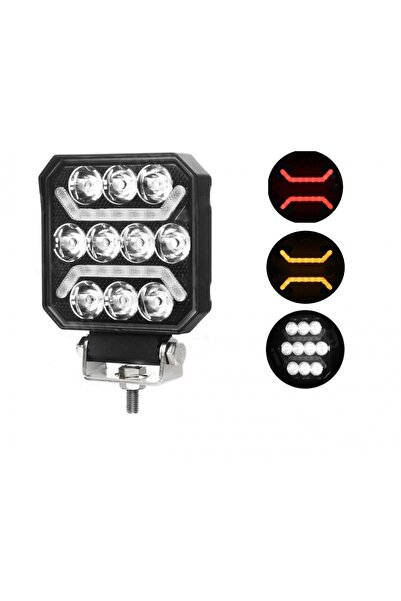 Flexzon Προβολέας LED SLIM 10-30 Βολτ Υψηλής Ισχύος 15W Λευκό / Κόκκινο / Πορ...