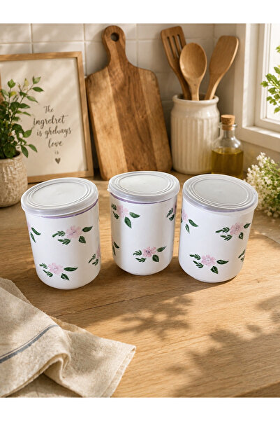 Yasvera Ceramics 3’li dik kavanoz