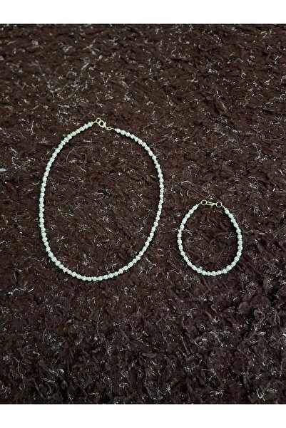 golden takış Necklace and Bracelet Set