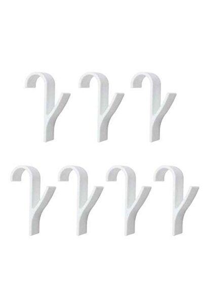 YUPY ®   Σετ 7 λευκών πλαστικών κρεμάστρων, για χρήση σε αλουμινένια ψυγεία, ...