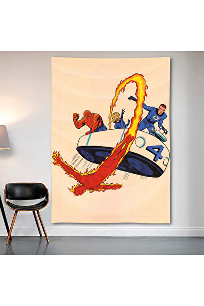Geek Cultcha Fantastic Four Human Torch Wall Covering Wall Tapestry First Qua...