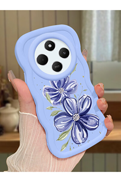 Hontinga Redmi 14C Uyumlu Kılıf kamera koruyucu Mavi Silikon Couple Telefon K...