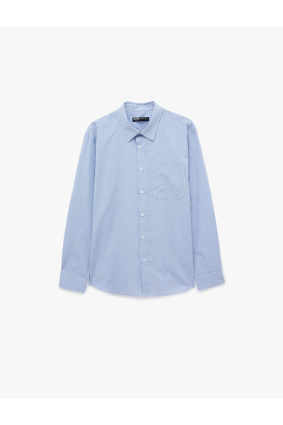 Koton Regular Fit Buttoned Pocket Classic Collar Long Sleeve Shirt
