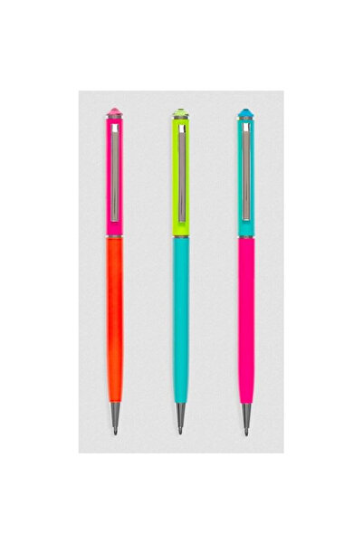 Ooly Pix/roller neon metalic cu pietricica, cerneala neagra, Multicolor, 1 buc