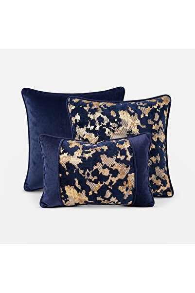 Lidoma Home Set de huse de pernă cu model texturat „Navy & Velvet”