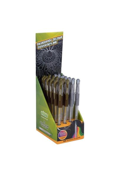 Cricco Set 24 pixuri cu gel, Cricco, Argintiu/Auriu