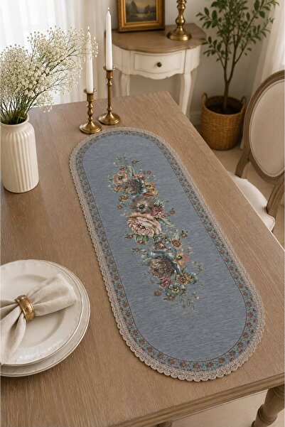 Yeshome Collection غطاء طاولة القهوة البيضاوي من نوع Vintaqe Bouquet Goblen م...