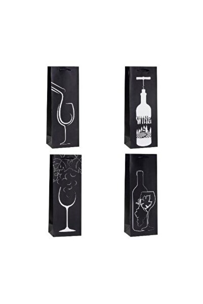 OEM Punga cadou pentru sticla Rozette ROZETTE, mix modele, 12x36x9 cm, Multic...