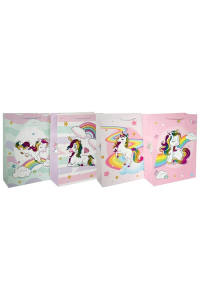 OEM Panorama Geantă decorativă mică PL-2 Unicorni, mix de modele 230x180x105 mm