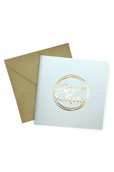 HENRY Karnet de nunta/felicitare Tloczenie, lac auriu 3D, plic perlat, Multic...