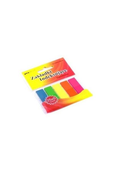 PENWORD Separatoare index din plastic 12x45 mm, autoadezive, neon, multicolor...