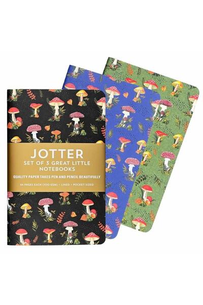 Peter Pauper Press Set 3 notite de buzunar Peter Pauper Press, ciuperci, mult...