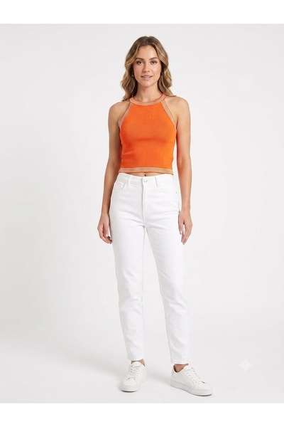 onno style women Sleeveless Strappy Halter Neck Tricot Women's Blouse