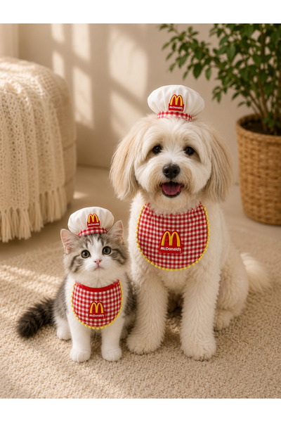 Pawellia.co Pet Stylish Costume Dog Collar Cat Collar Collar Bib Scarf (Hat I...