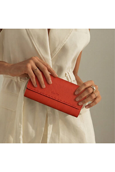 Platin Red Leather Women's Wallet