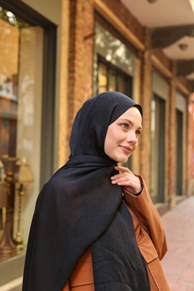 ENRİCO FERRİ Jacquard Ethnic Pattern Vellure Shawl - Black