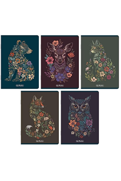 Herlitz Caiet Florimals, A5, 32 foi, cu patratele, Multicolor, set 10 buc