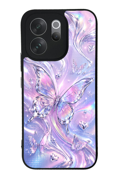 Spoyi Vivo V70 Iridescent Dream Butterfly Design Glossy Phone Case